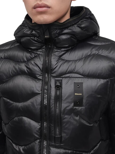 WAVE Kurze Steppdaunenjacke Schwarz - Daunenjacken f&uuml;r Herren