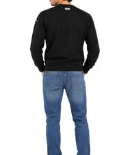 BLAUER CROSBY Sweatshirt mit Rundhalsausschnitt und Logo - Herrenpullover