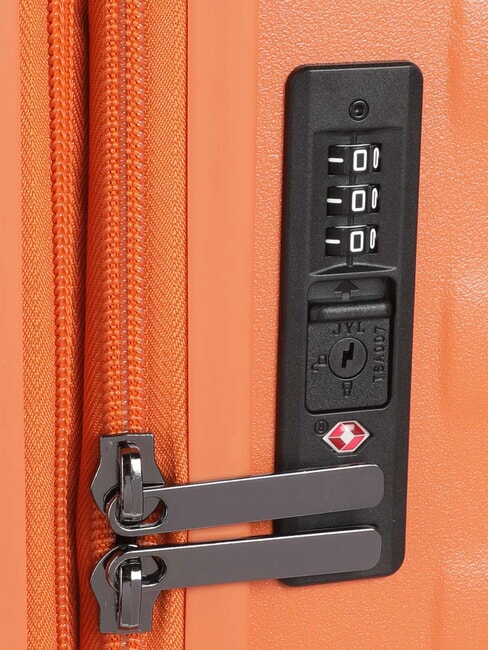 NAUSICAA Gro&szlig;er, erweiterbarer Trolley ORANGE - Harte Trolleys