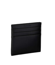 CALVIN KLEIN CK Flacher Kartenhalter aus Leder auf Schwarz - Brieftaschen Damen - 2