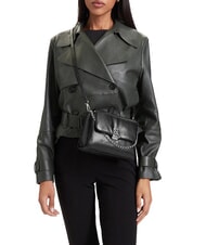 CALVIN KLEIN EMBLEM HW Mini-Tasche mit Schultergurt auf Schwarz - Damentaschen - 2