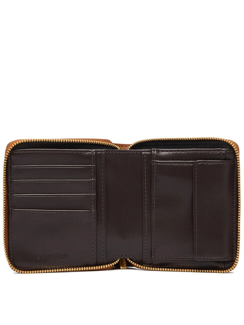 EMBOSSED LOGO Kleine Geldb&ouml;rse mit Rei&szlig;verschluss nat&uuml;rliche Umbra - Brieftaschen Damen