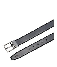 CALVIN KLEIN SQUARE BUCKLE CK Doppelseitiger Lederg&uuml;rtel Schwarz / mattes Anthrazit - G&uuml;rtel - 2