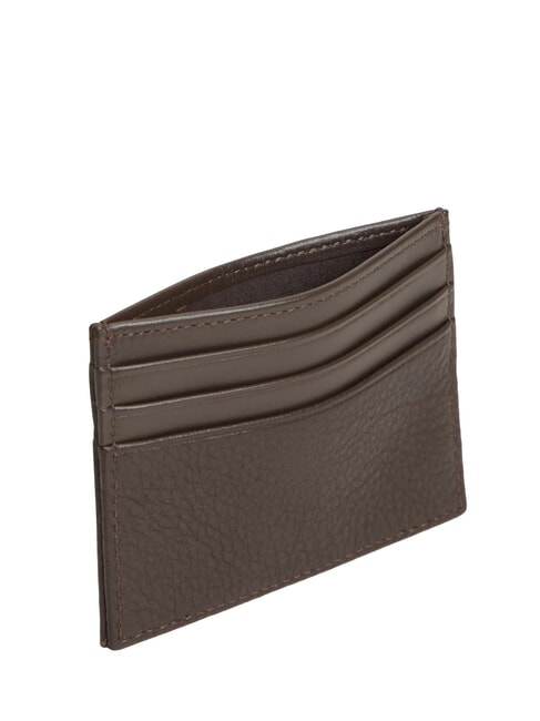 TH CORP Leder-Kartenhalter Braun - Brieftaschen Herren