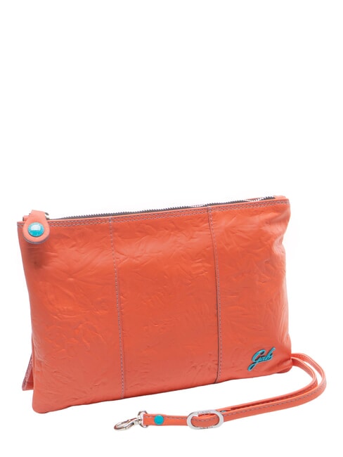 BEYONCE M Clutch aus Leder mit Schultergurt Lachs - Damentaschen