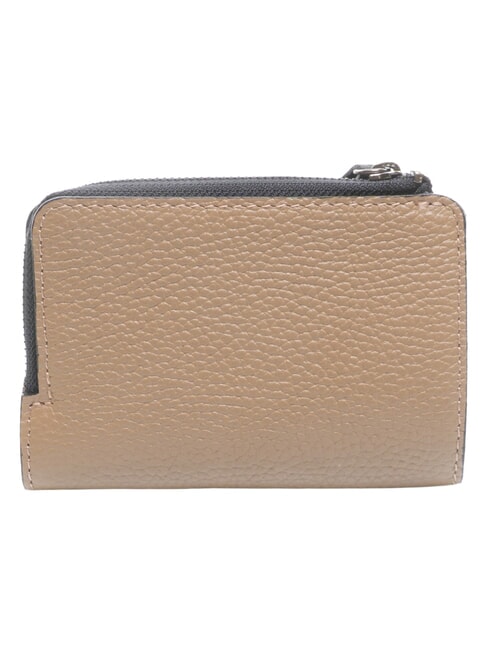 GMONEY57 Ledergeldb&ouml;rse mit Rei&szlig;verschluss Cappuccino - Brieftaschen Damen