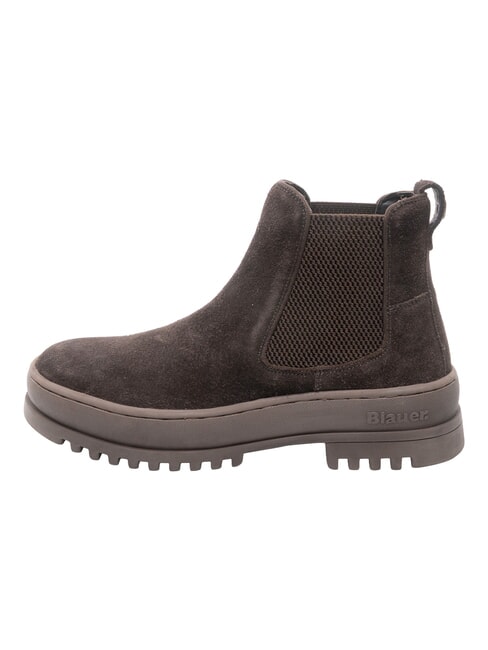 IUKA Lederstiefeletten Dunkelbraun - Herrenschuhe