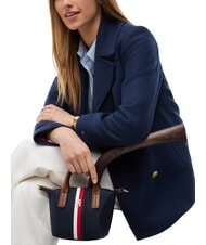 TOMMY HILFIGER POPETTE Kleine Einkaufstasche mit Schultergurt Raum blau - Damentaschen - 2
