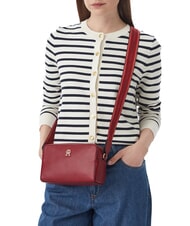 TOMMY HILFIGER TH JOY Mini-Tasche mit Schulterriemen und Logo Herbstrot - Damentaschen - 2