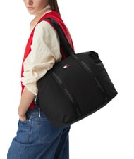 TOMMY HILFIGER TJW ESS DAILY Maxi-Schultertasche Schwarz - Damentaschen - 2