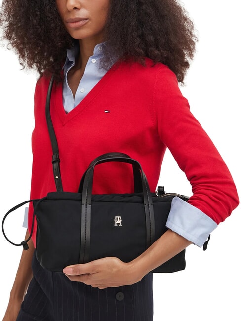 TH SOFT NYLON Handtasche mit Schulterriemen Schwarz - Damentaschen