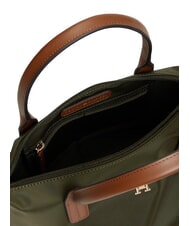 TOMMY HILFIGER POPETTE Handtasche mit Schultergurt dunkles oliv - Damentaschen - 4