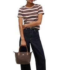 TOMMY HILFIGER POPETTE Handtasche mit Schultergurt brauner Fondant - Damentaschen - 4