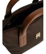 TOMMY HILFIGER POPETTE Handtasche mit Schulterriemen und Logo brauner Fondant - Damentaschen - 4