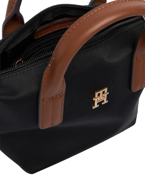 POPETTE Handtasche mit Schulterriemen und Logo Schwarz - Damentaschen
