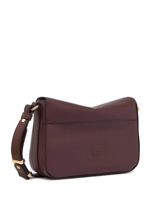 LOVE SATCHEL Mini-Schultertasche Burgunder-Antikgold - Damentaschen