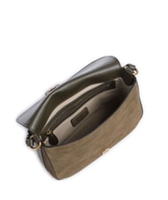 PINKO LOVE SATCHEL Mini-Schultertasche aus Leder Dunkelolivgr&uuml;n-Antikgold - Damentaschen - 4