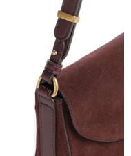 PINKO LOVE SATCHEL Mini-Schultertasche aus Leder Burgunder-Antikgold - Damentaschen - 3