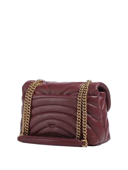 LOVE PUFF CLASSIC Umh&auml;ngetasche aus Nappaleder intensives Johannisbeer-Antikgold - Damentaschen