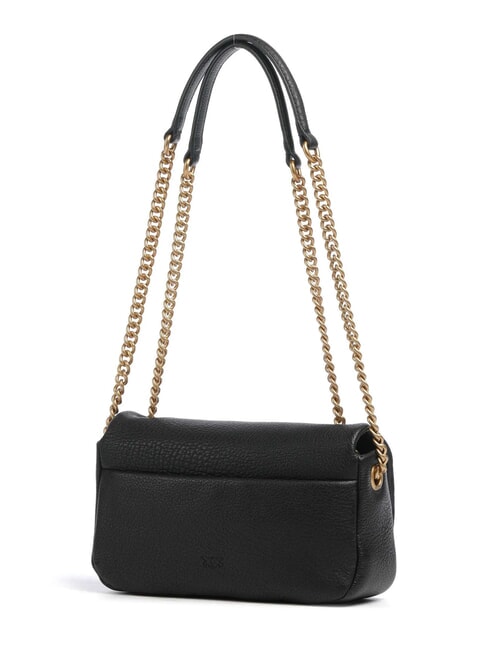CLICK SOFT Mini-Schultertasche / Umh&auml;ngetasche schwarz-antikgold - Damentaschen