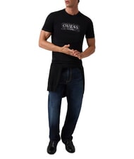 GUESS BOX LORO ROPES T-Shirt mit aufgen&auml;htem Logo jetbla - Herren-T-Shirts - 3
