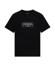 GUESS BOX LORO ROPES T-Shirt mit aufgen&auml;htem Logo jetbla - Herren-T-Shirts - 5