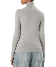 GUESS HALLIE TRIANGLE Pullover mit hohem Kragen und langen &Auml;rmeln hellmeliert grau m - Damenpullover - 2