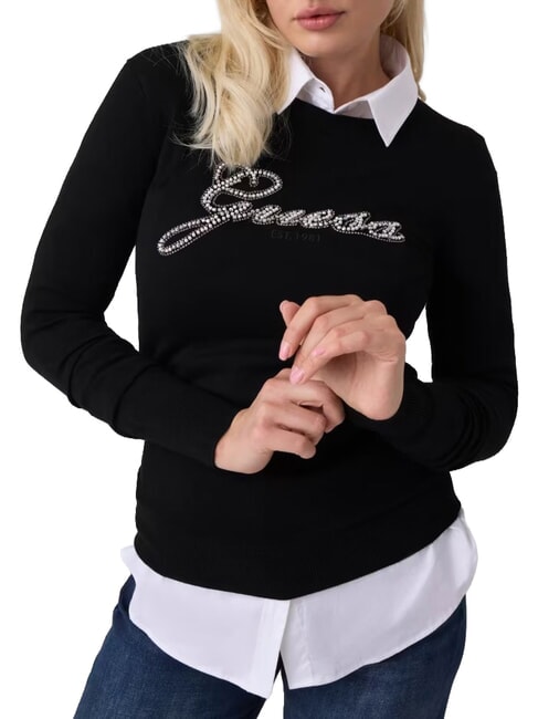 GEORGIA LOGO Lang&auml;rmeliges Hemd jetbla - Damenpullover