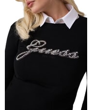 GUESS GEORGIA LOGO Lang&auml;rmeliges Hemd jetbla - Damenpullover - 4