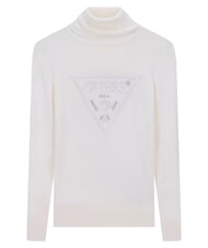 GUESS HALLIE TRIANGLE Pullover mit hohem Kragen und langen &Auml;rmeln cremwhi - Damenpullover - 6