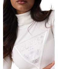 GUESS HALLIE TRIANGLE Pullover mit hohem Kragen und langen &Auml;rmeln cremwhi - Damenpullover - 4