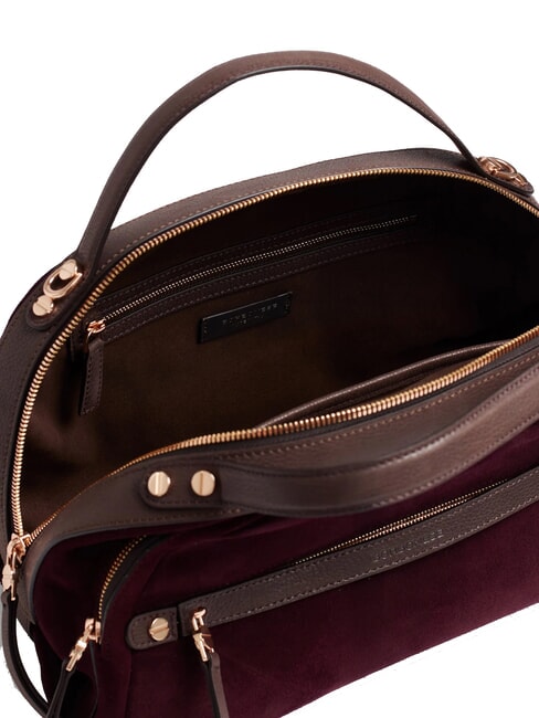 B-GALLERY Handtasche mit Schulterriemen Cabernet/Kakao - Damentaschen