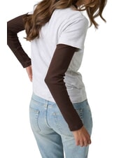 GUESS JEANS CHERRY REGULAR Kurzarm-T-Shirt gj lt grey heather - T-Shirts und Tops f&uuml;r Damen - 2