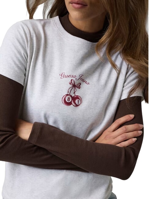 CHERRY REGULAR Kurzarm-T-Shirt gj lt grey heather - T-Shirts und Tops f&uuml;r Damen