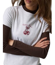 GUESS JEANS CHERRY REGULAR Kurzarm-T-Shirt gj lt grey heather - T-Shirts und Tops f&uuml;r Damen - 4