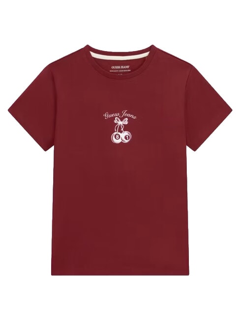 CHERRY REGULAR Kurzarm-T-Shirt Weinbergrot - T-Shirts und Tops f&uuml;r Damen