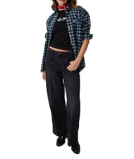 GUESS JEANS PRINT SLIM Schmal geschnittenes Kurzarm-T-Shirt jetbla - T-Shirts und Tops f&uuml;r Damen - 3