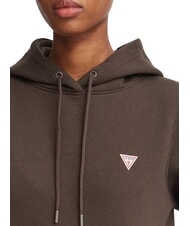 GUESS JEANS REGULAR MINI Kapuzenpullover dunkler Kaffee - Sweatshirts Damen - 4