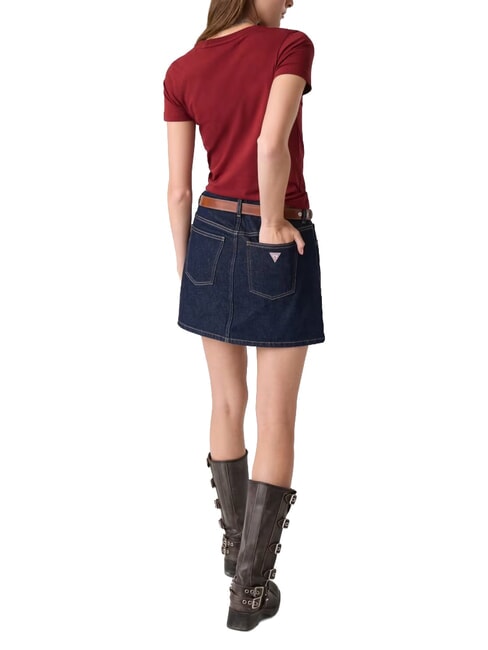 SLIM LOGO Slim-Fit-Stretch-T-Shirt Weinbergrot - T-Shirts und Tops f&uuml;r Damen