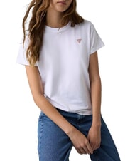 GUESS JEANS TRIANGLE Baumwoll-T-Shirt purwei&szlig; - T-Shirts und Tops f&uuml;r Damen - 4
