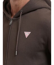 GUESS JEANS SLIM MINI Kapuzenpulli mit Rei&szlig;verschluss dunkler Kaffee - Sweatshirts Herren - 6