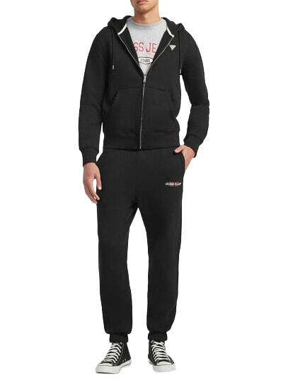 SLIM MINI Kapuzenpulli mit Rei&szlig;verschluss jetbla - Sweatshirts Herren