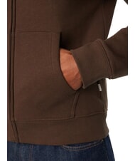 GUESS JEANS SLIM MINI Kapuzenpulli mit Rei&szlig;verschluss dunkler Kaffee - Sweatshirts Herren - 5
