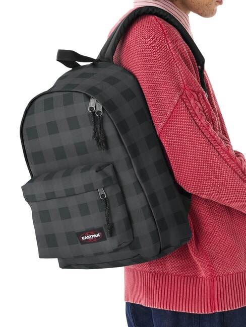 OUT OF OFFICE 13 "Laptop-Rucksack kariert grau - Rucks&auml;cke f&uuml;r Schule &amp; Freizeit