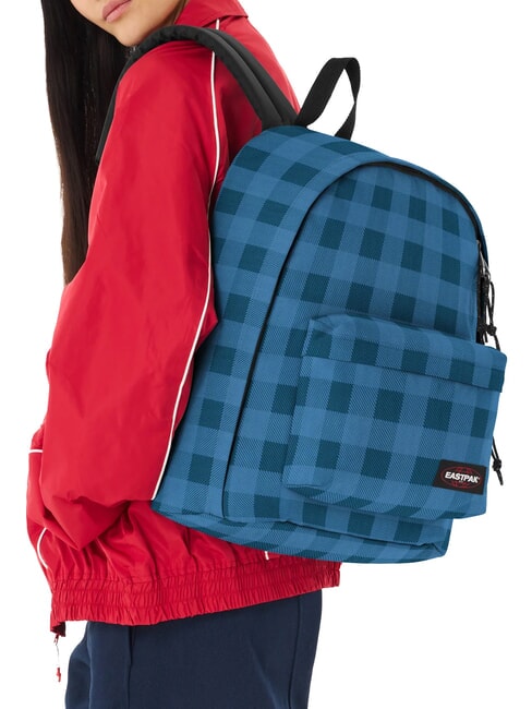 OUT OF OFFICE 13 "Laptop-Rucksack blau kariert - Rucks&auml;cke f&uuml;r Schule &amp; Freizeit