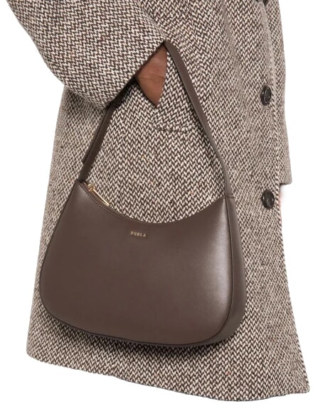 MARGOT Schultertasche, Leder Schokolade - Damentaschen
