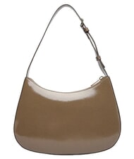 FURLA MARGOT Schultertasche aus Lackleder schlammiges Grau - Damentaschen - 4