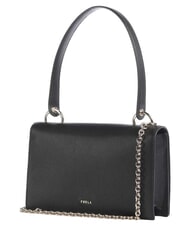 FURLA AMELIA Schultertasche aus Leder mit Schulterriemen Schwarz - Damentaschen - 3
