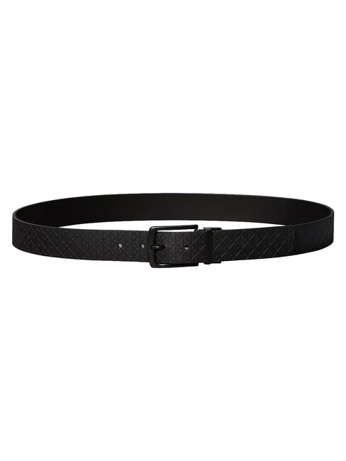 PIN BUCKLE Lederg&uuml;rtel schwarz/mattschwarz - G&uuml;rtel