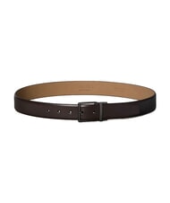 CALVIN KLEIN SQUARE BUCKLE CK Doppelseitiger Lederg&uuml;rtel ck dunkelbraun / mattes Anthrazit - G&uuml;rtel - 2